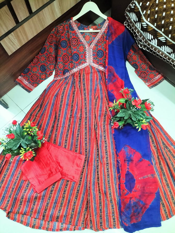 kalaai Designer Alia Cut Cotton Printed Kurti With Bottom Dupatta Wholesalers In Delhi